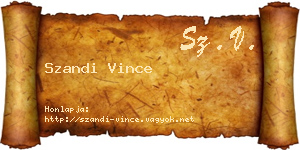 Szandi Vince névjegykártya