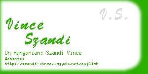 vince szandi business card